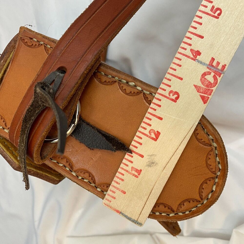 Vintage Genuine Leather Hand Tooled Brown Leather Western Boho Shoulder Purse - Picture 12 of 12